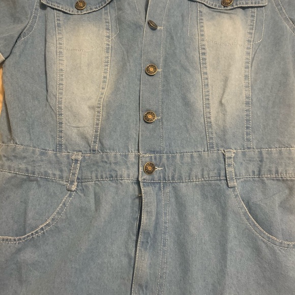 NWOT Distressed Jean Dress - Picture 3 of 4